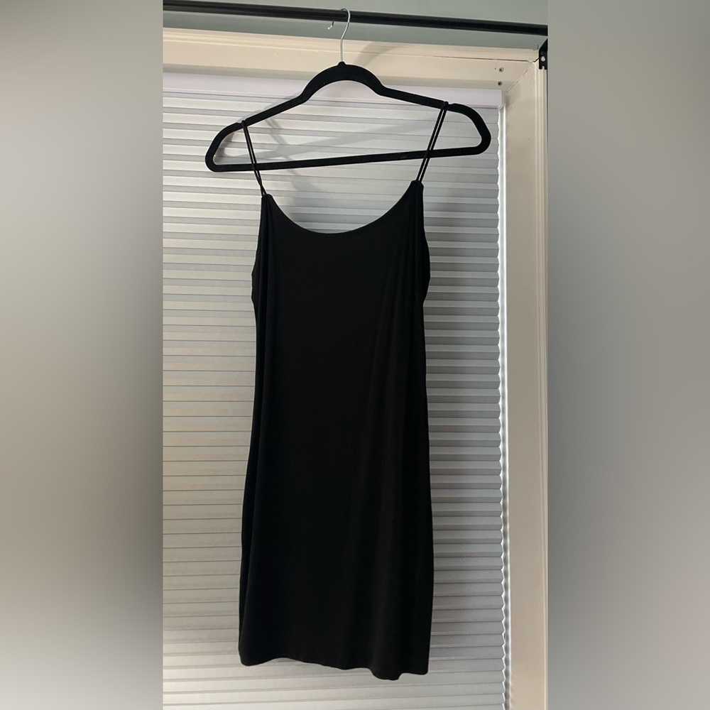 Black bodycon mini dress